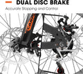 20 in Mountain Bike for 7 15 Years Old, 7 Speed Kids Bike with High Carbon Steel Frame, Fat Tire and Dual Disc Brake, Front Suspension Mountain